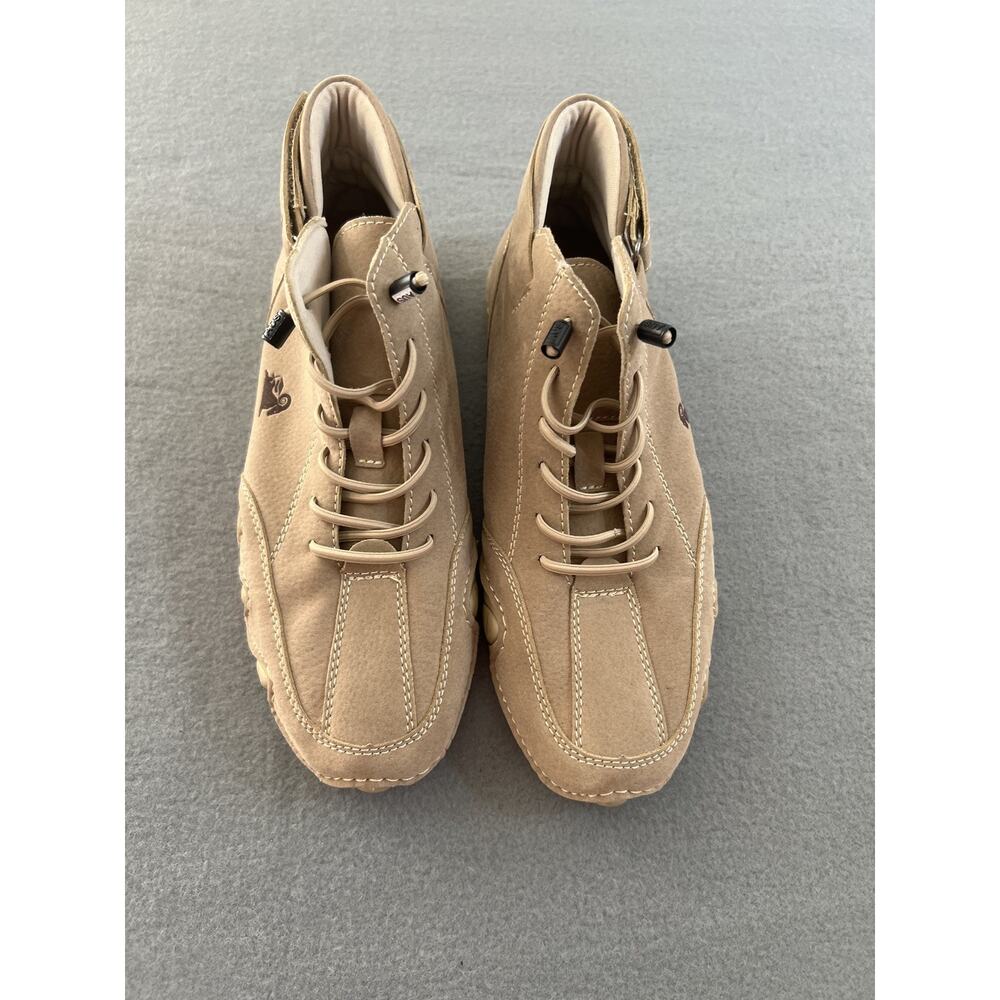 LDECK Women's Chukka Casual Sneakers Size 8 Beige Suede Sports Shoes